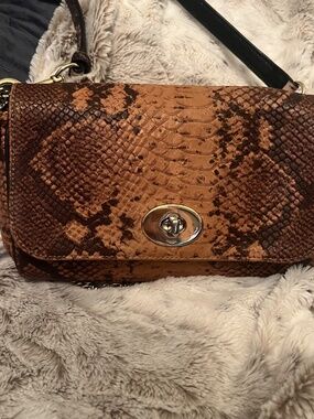 Coach F35555-IMNAT Python Mini Ruby Cross Body Bag
